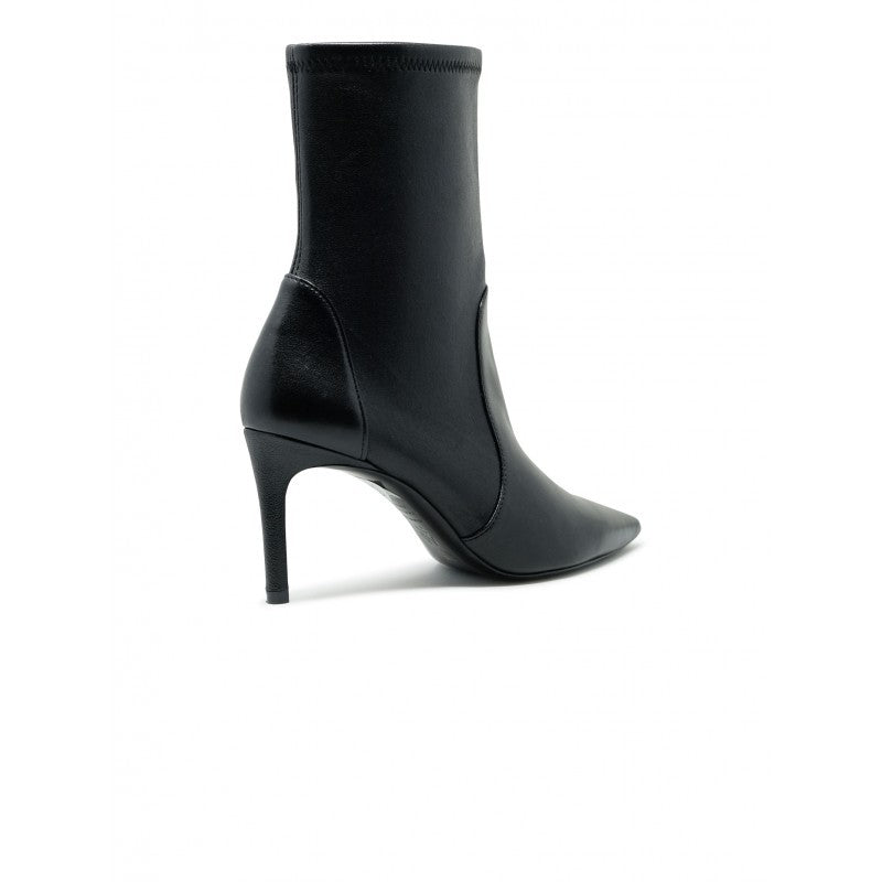 Stuart Weitzman Sj974 Black Nappa Stretch 75 Bootie