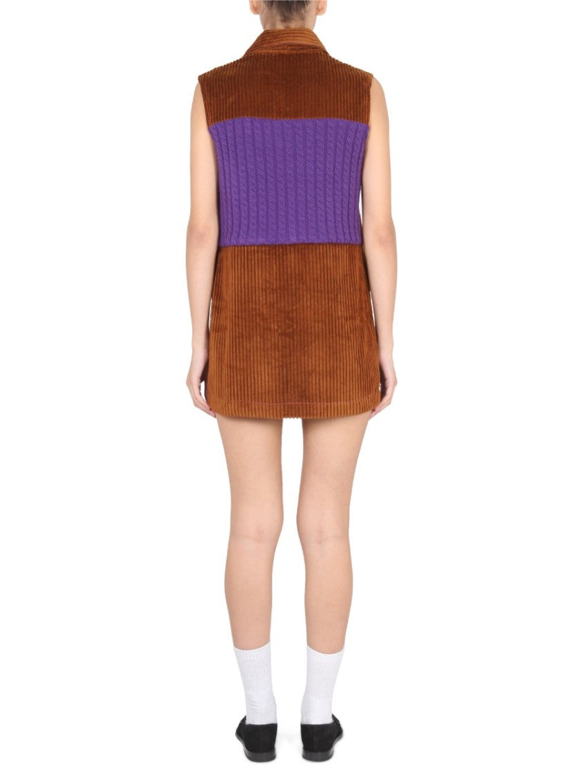 Cormio Sleeveless Mini Corduroy Dress