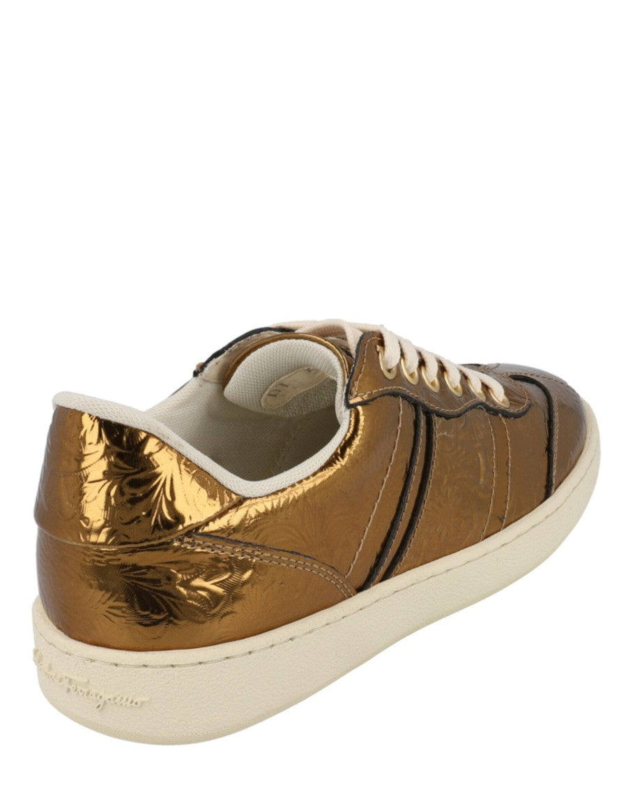 Ferragamo Faith Metallic Sneakers