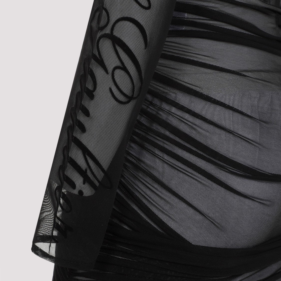 Jean Paul Gaultier Black Turtleneck With Flock "Gaultiere" And "Mariniere" Dress