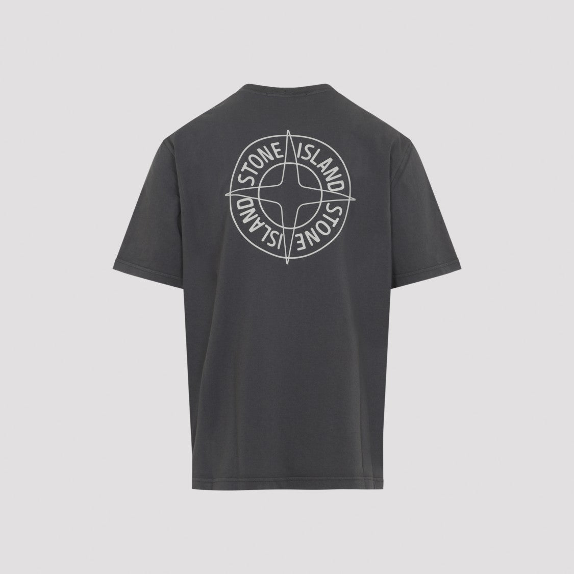 Stone Island Charcoal Grey Cotton Short Sleeves T-Shirt