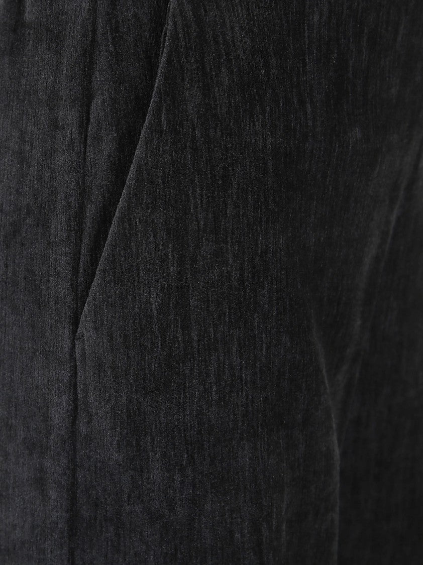 Forte Forte Straight-Leg Trousers With Subtle Sheen And Elastic Back Waistband