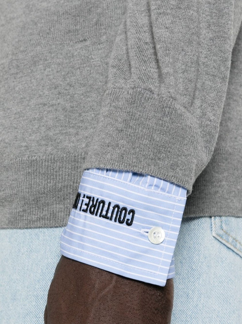 Moschino Layered Cotton-Cashmere Knit Cardigan