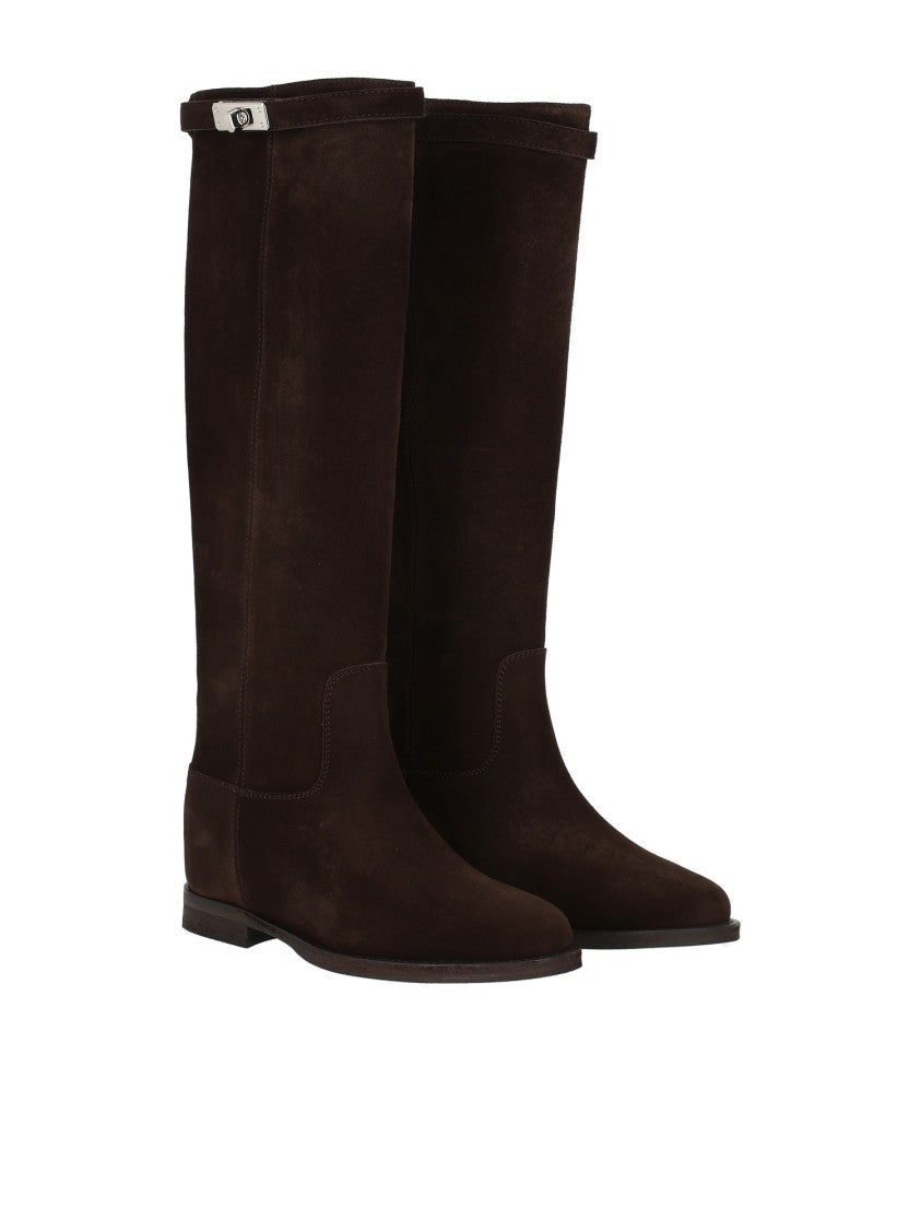 Via Roma 15 Polished Leather Knee-High Boots