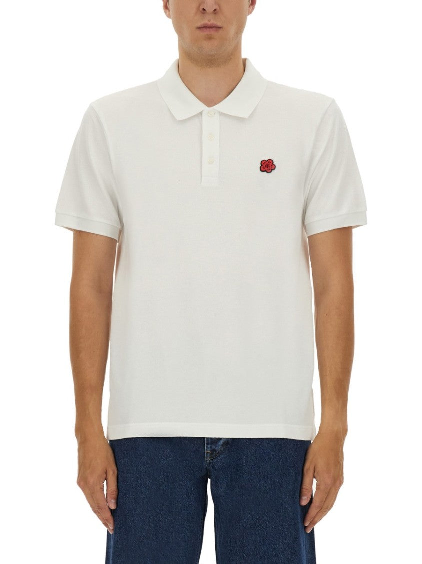 Kenzo Cotton Polo With Subtle Embroidered Logo
