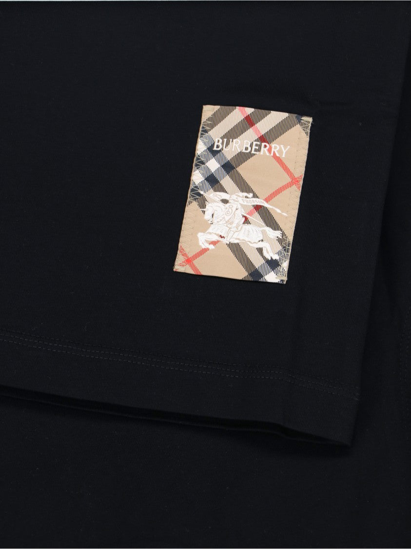 Burberry Check T-Shirt – Black