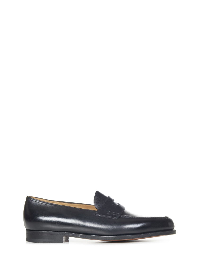 John Lobb Classic Black Leather Loafers