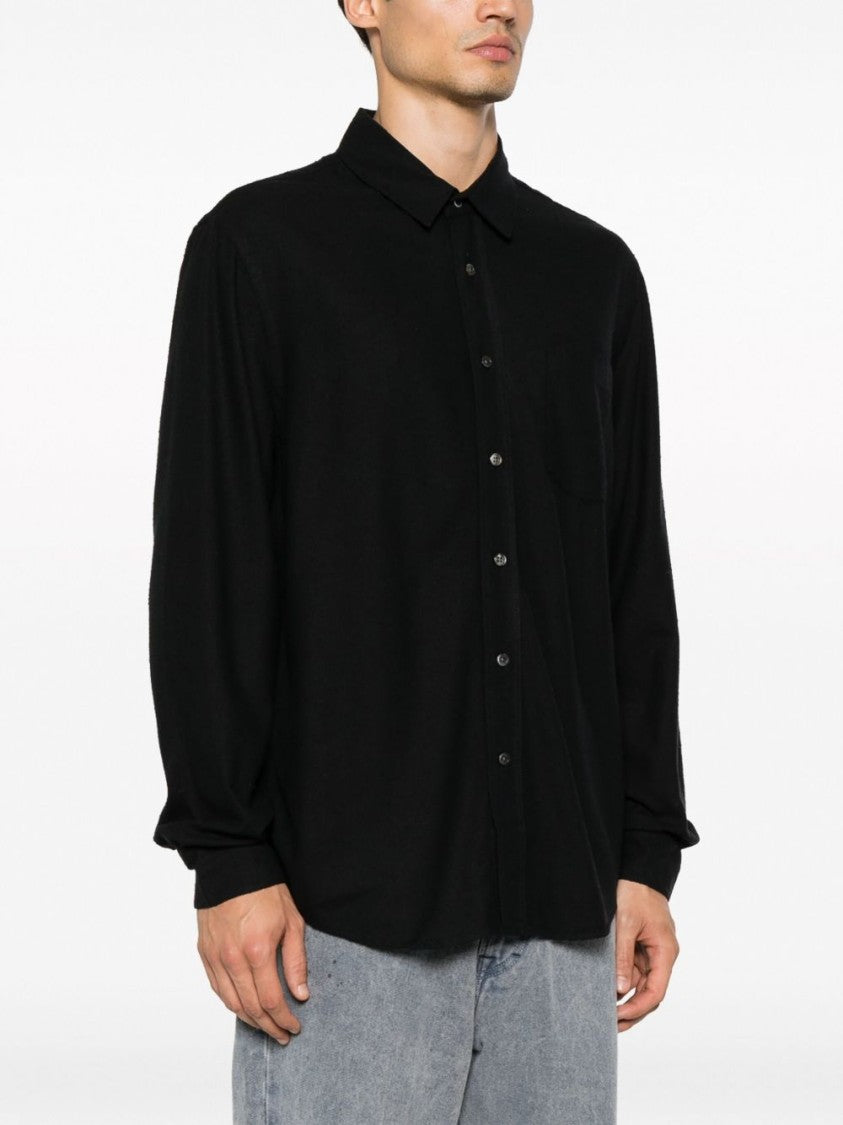 Our Legacy Black Silk Classic Collar Shirt