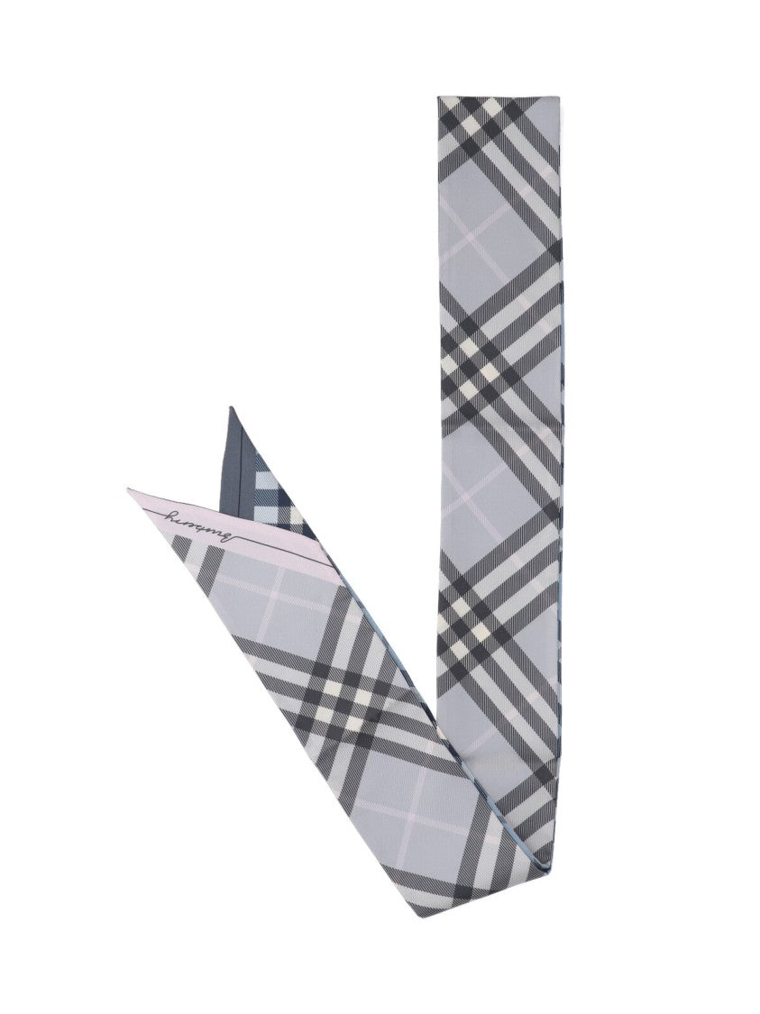 Burberry "Check" Silk Foulard – Grey