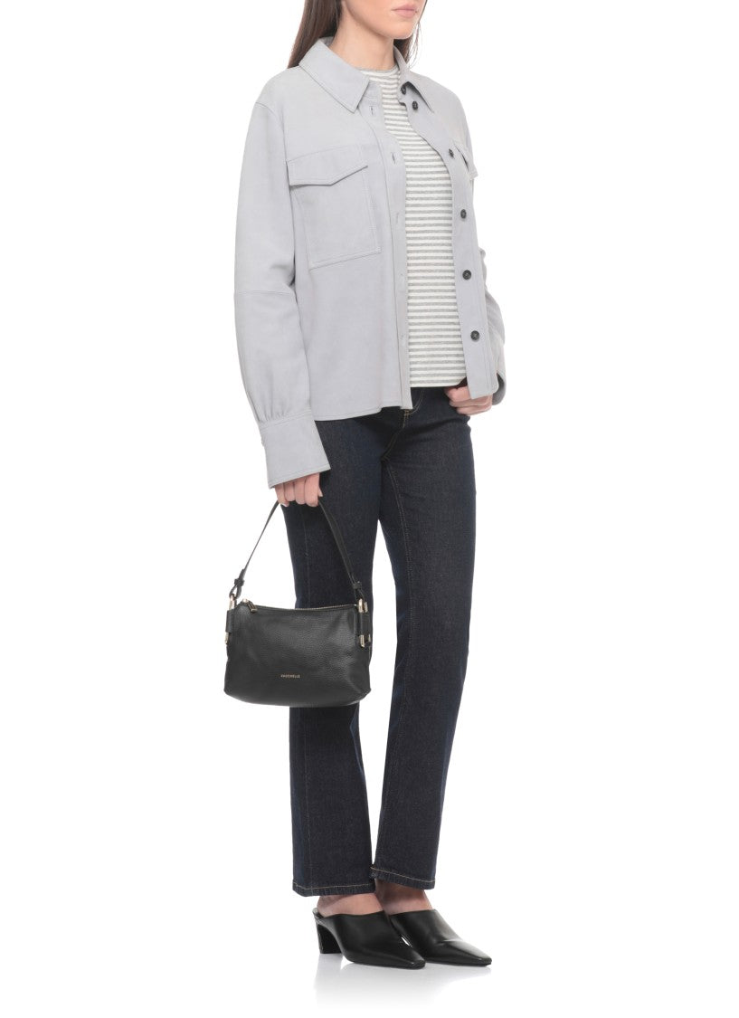 Coccinelle Rebekka Mini Bag With Gold Logo And Removable Strap