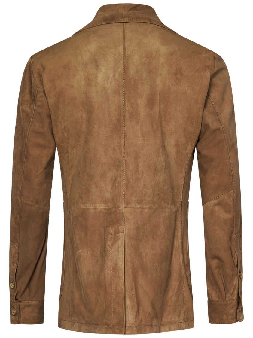 Franzese Collection Taupe Canadian Reindeer Suede Jacket