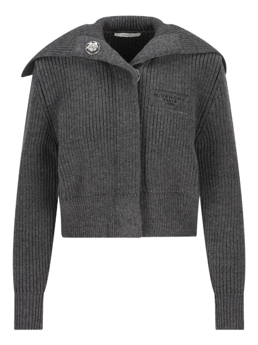 Givenchy Grey Silk And Nylon Knit Sweater