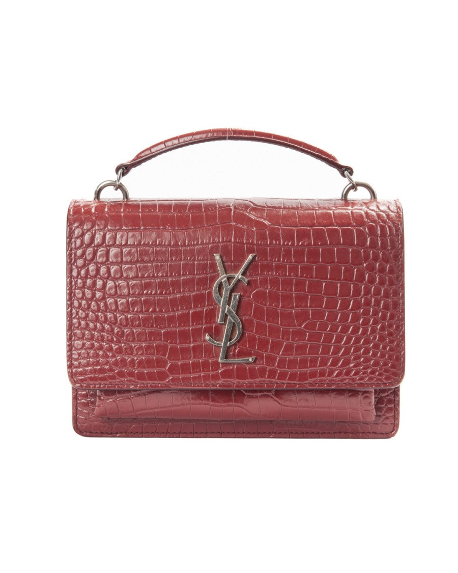 Saint Laurent Sunset Small Cocco Dark Pink