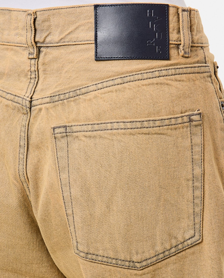 Haikure Camel Wide-Leg Overdyed Camel Jeans