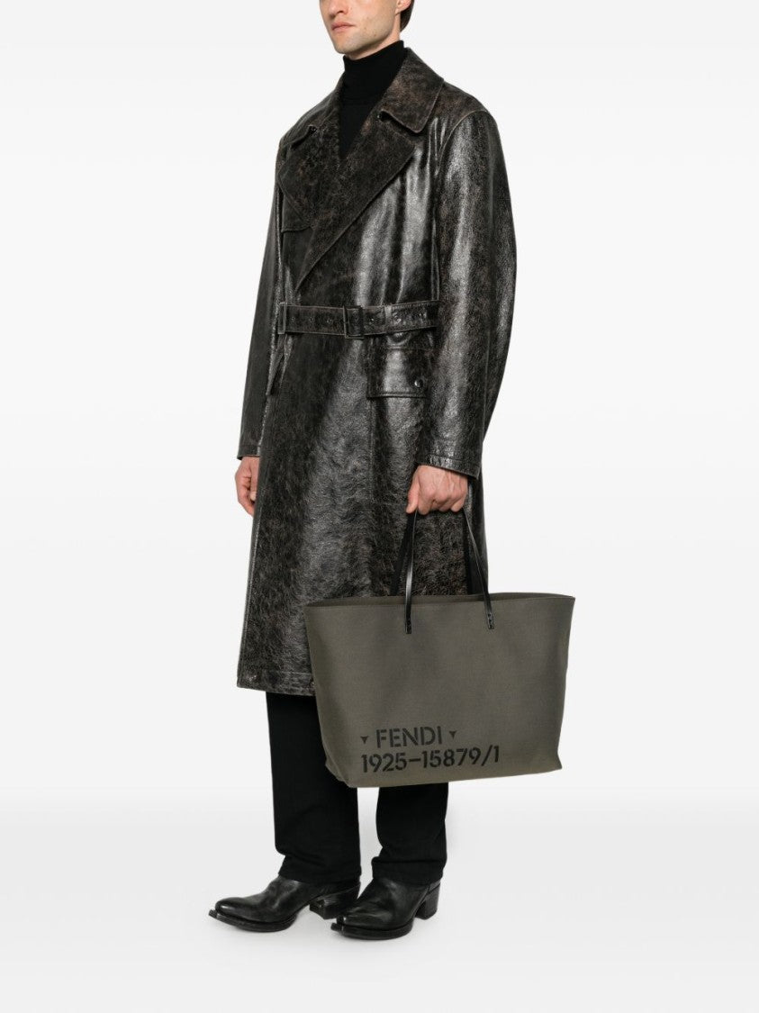 Fendi Water-Repellent Stencil Print Tote Bag With Removable Zip Pouch
