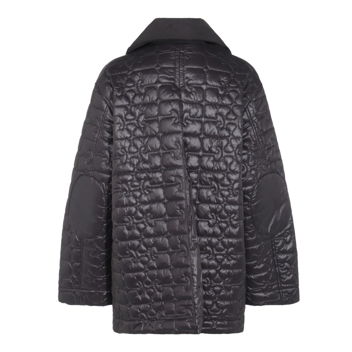 Ganni Black Shiny Quilt Coat