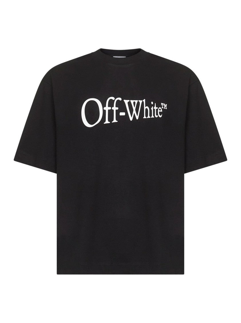Off-White Classic Black T-Shirt With Crew Neckline