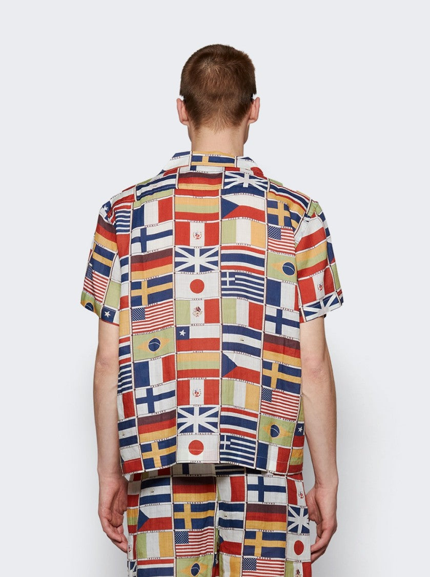 Bode Short Sleeve Shirt International Flags
