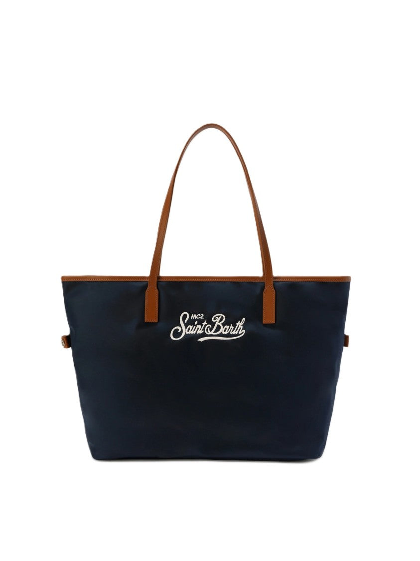 Mc2 Saint Barth Spacious Foldable Tote Bag With Contrasting Handles