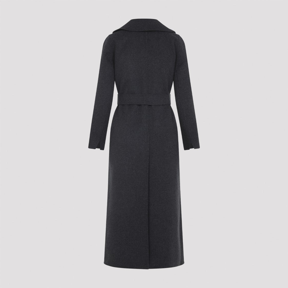 Max Mara Dark Grey Melange Poldo Wool Coat