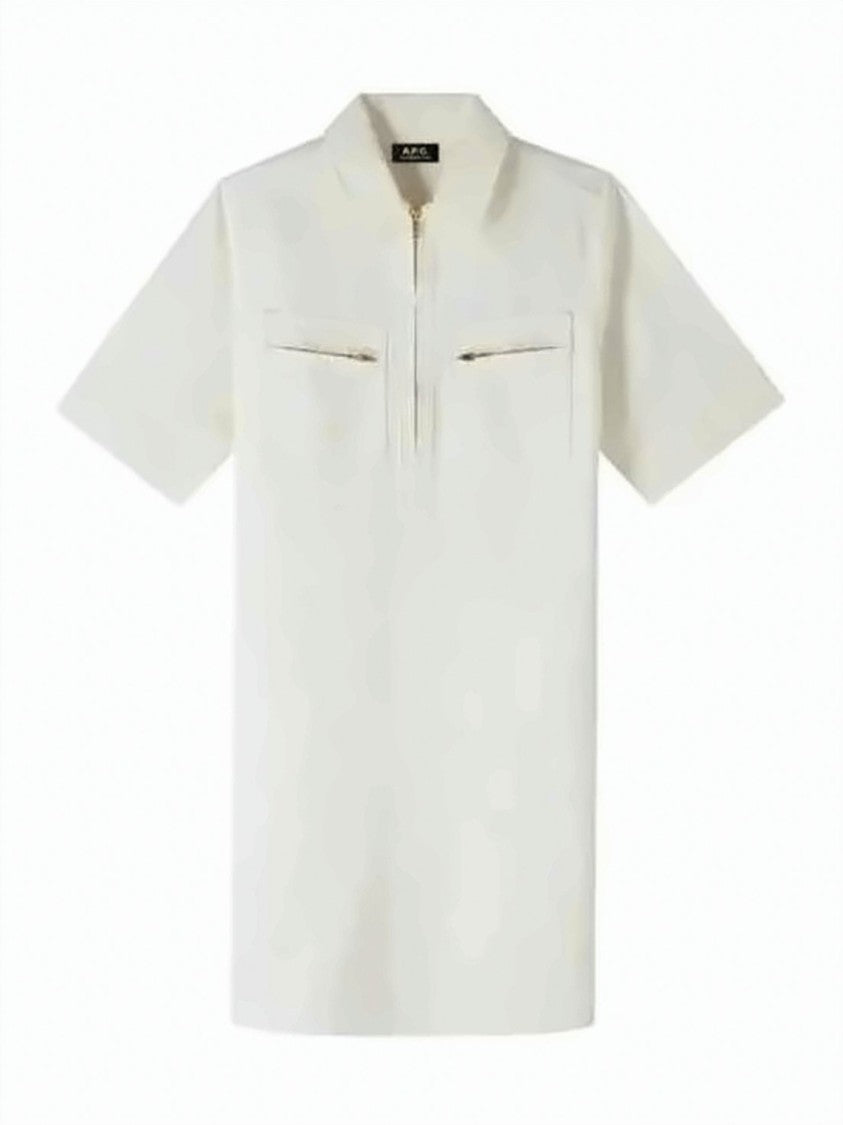 A.P.C. Straight Silhouette Midi Dress With Zippered Front
