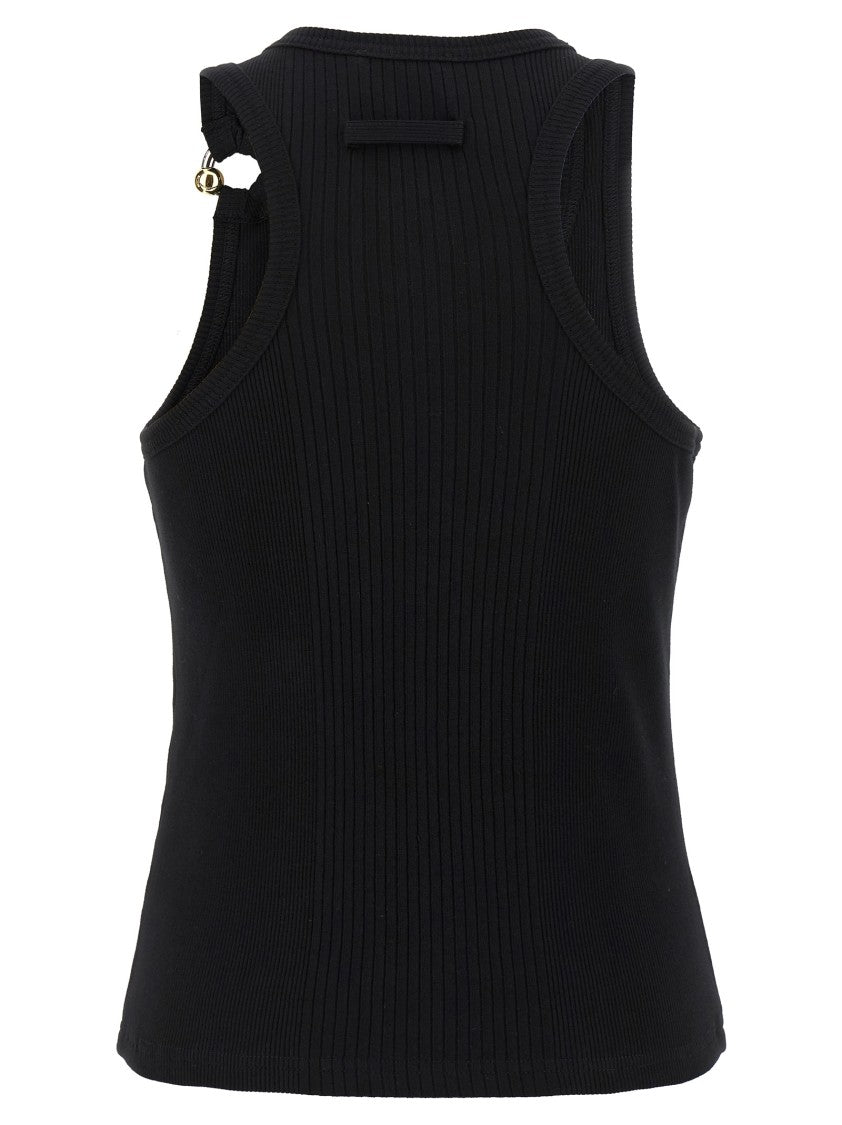 Jean Paul Gaultier Black Piercing' Tank Top