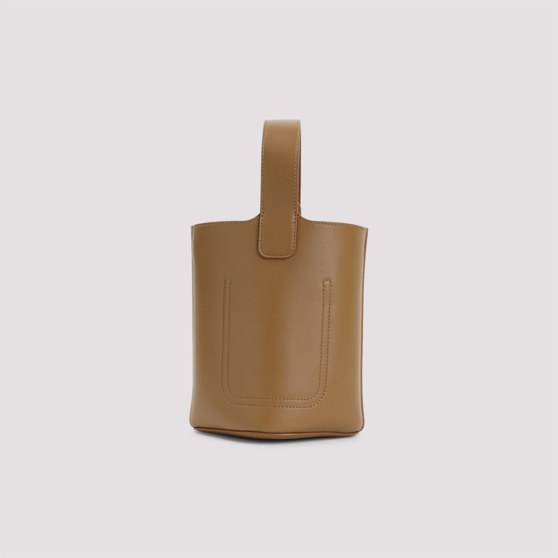 Loewe Brown Calf Leather Pebble Mini Bucket Bag