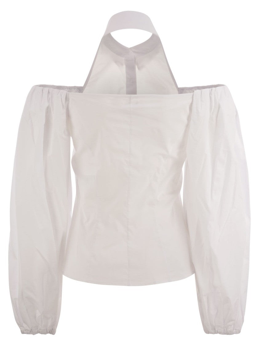 Mvp Wardrobe Cotton Shirt With Balloon Sleeves