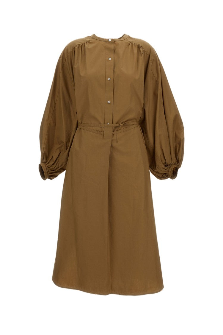 Loulou De Saison Soft Beige Dress With Elegant Silhouette