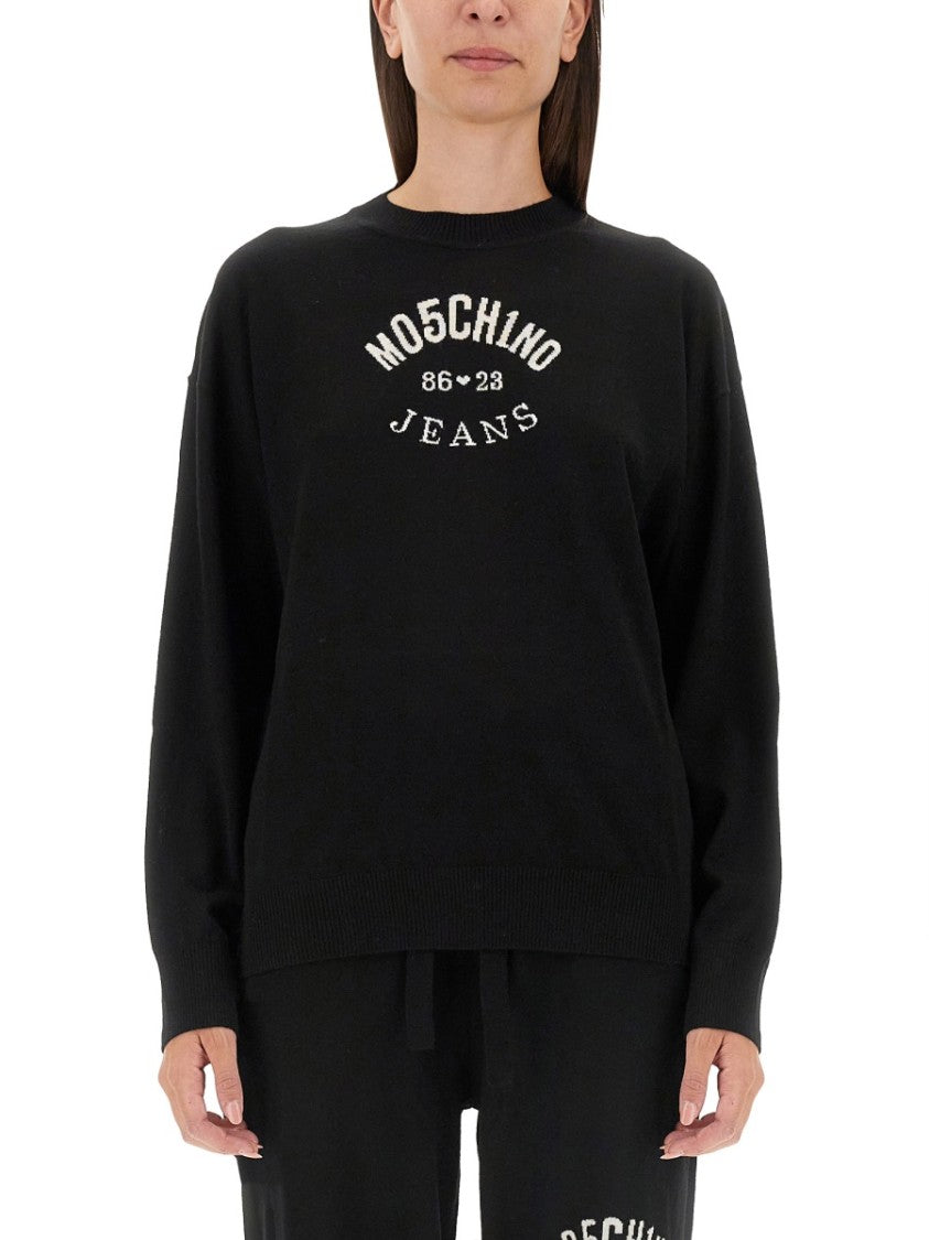 Moschino Relaxed Fit Jersey With Bold Logo Print