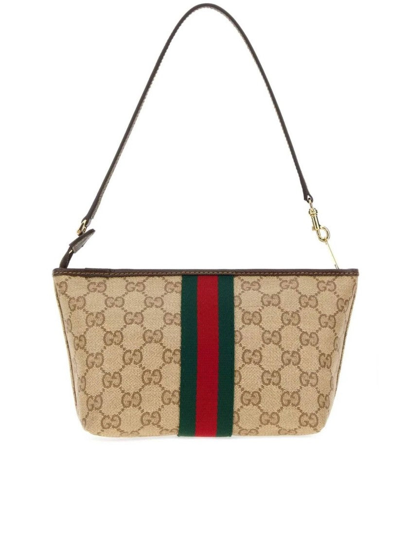 Gucci Beige Pouch Gg Canvas Bag