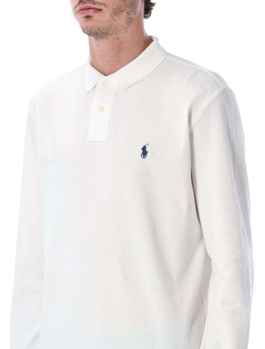 Polo Ralph Lauren Long-Sleeve Cotton Piqué Polo Shirt Custom Slim-Fit