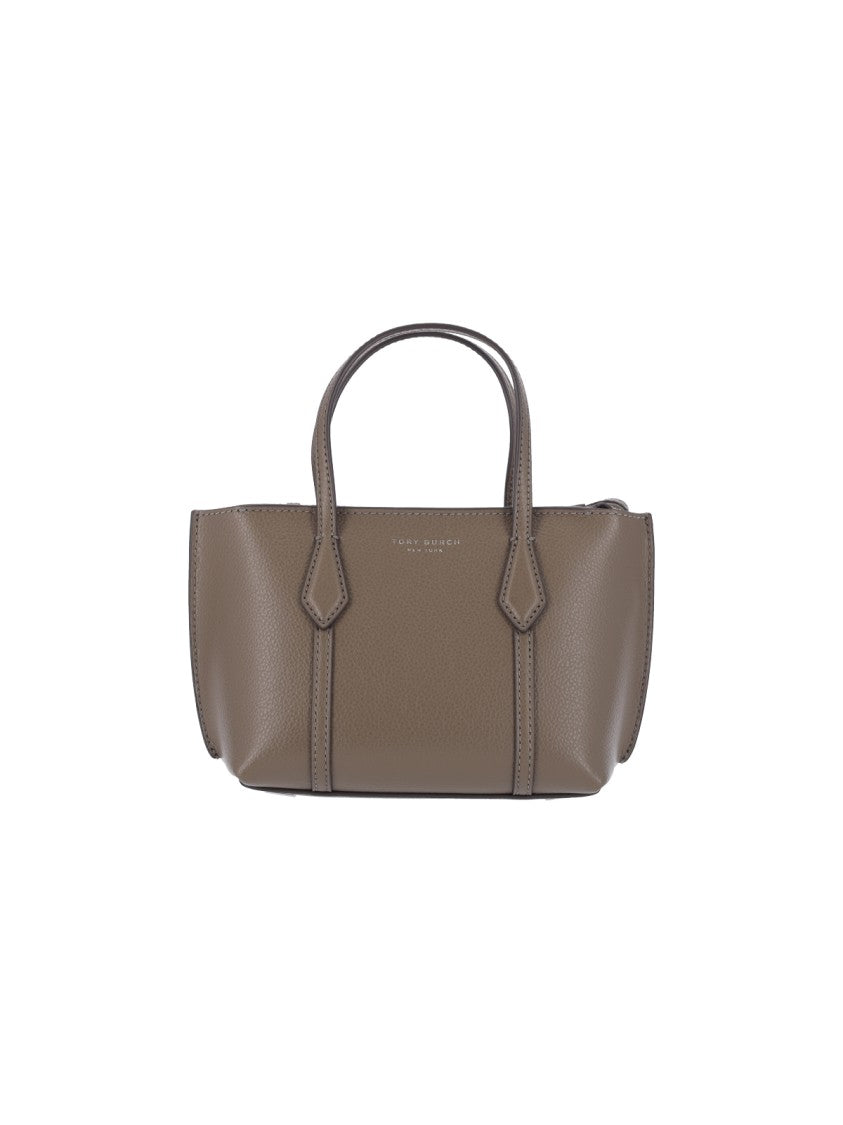 Tory Burch Rectangular Structured Handbag With Textured Leather Finish