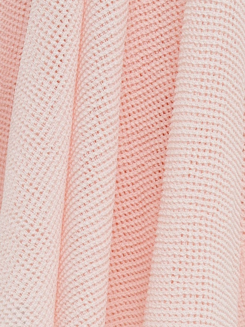 Jacquemus Pink Textured Knit Asymmetrical Mini Skirt