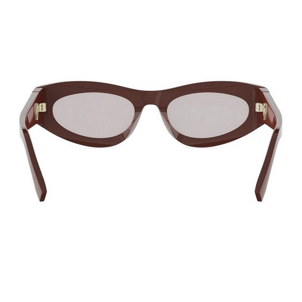 Fendi Ff Diamonds Thick Oval Acetate Sunglasses