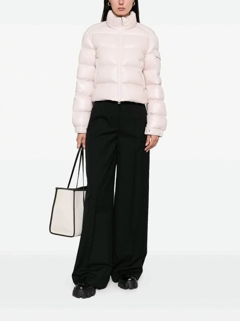 Moncler High-Waist Black Wide-Leg Suit Pants