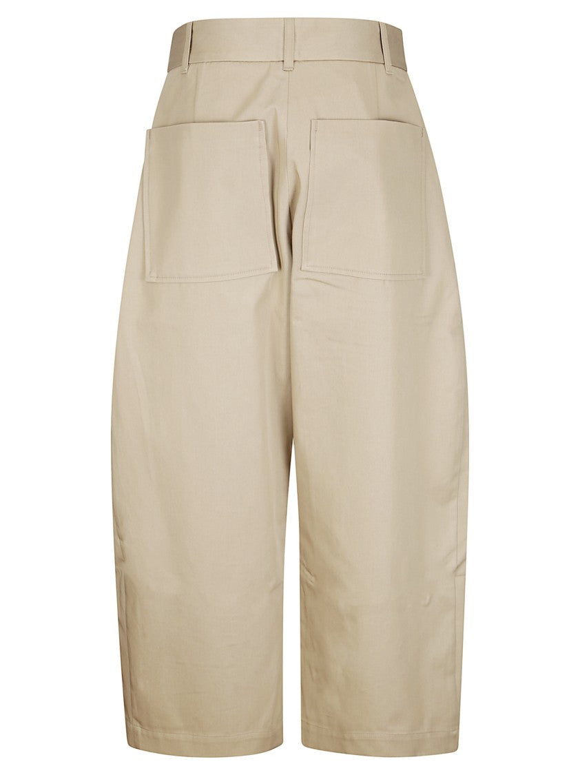 Studio Nicholson Cropped Trousers With Belt Loops
