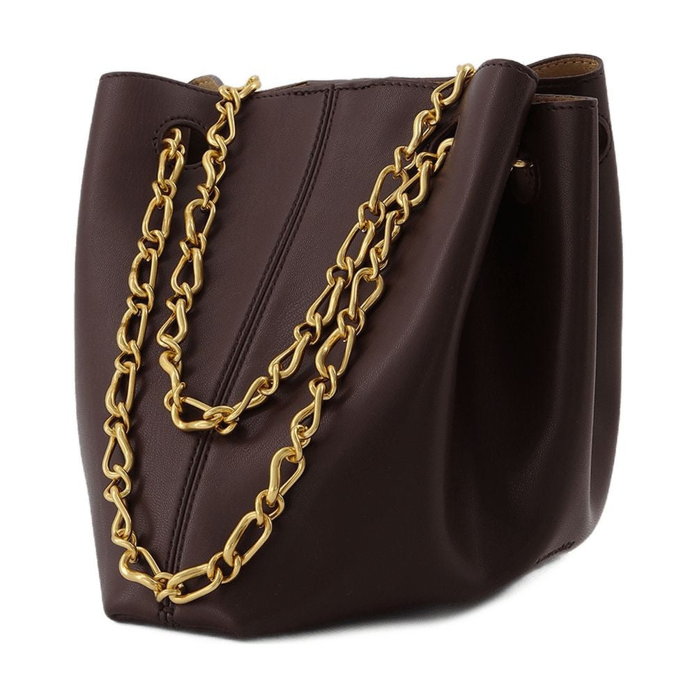 Nanushka The Gather Bucket Bag In Brown Vegan Leather