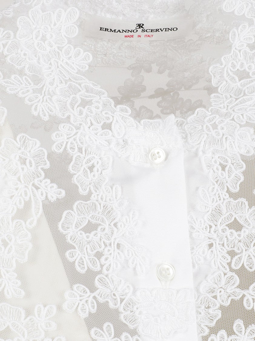 Ermanno Scervino Overfit Cotton Poplin Shirt