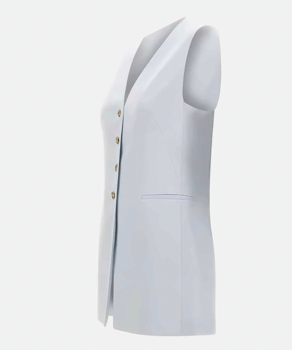 Boss Julinial Viscose Crepe Viscose Tailored Vest
