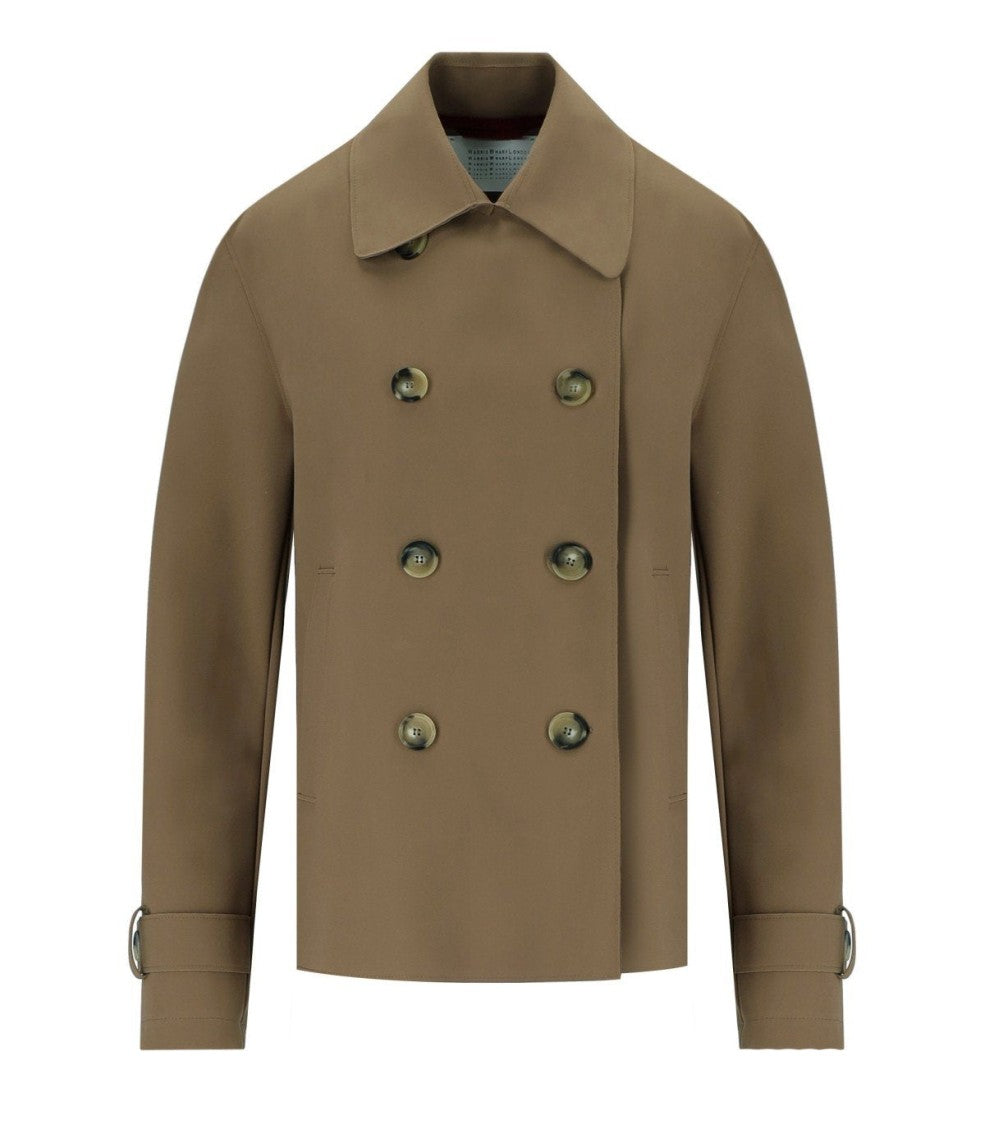 Harris Wharf London Tobacco Scuba Cropped Trench