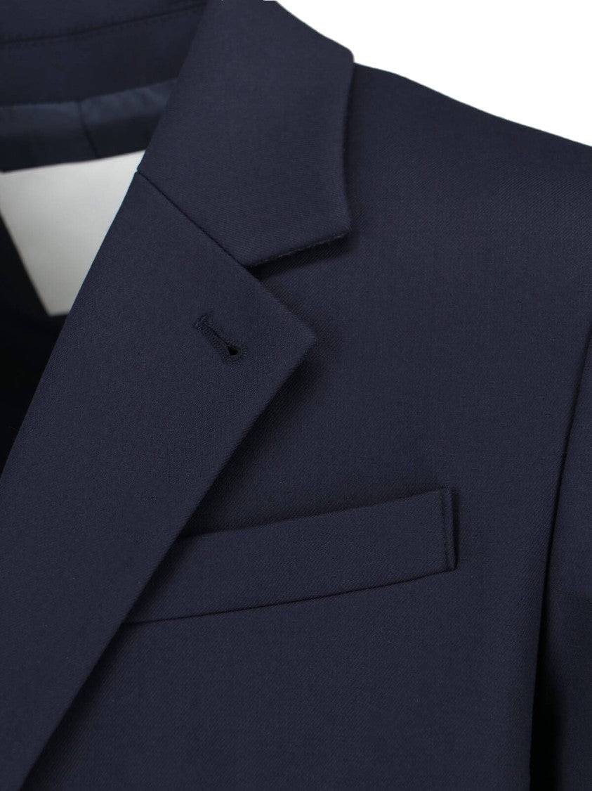 Dunst Navy Wool Blend Single-Breasted Blazer