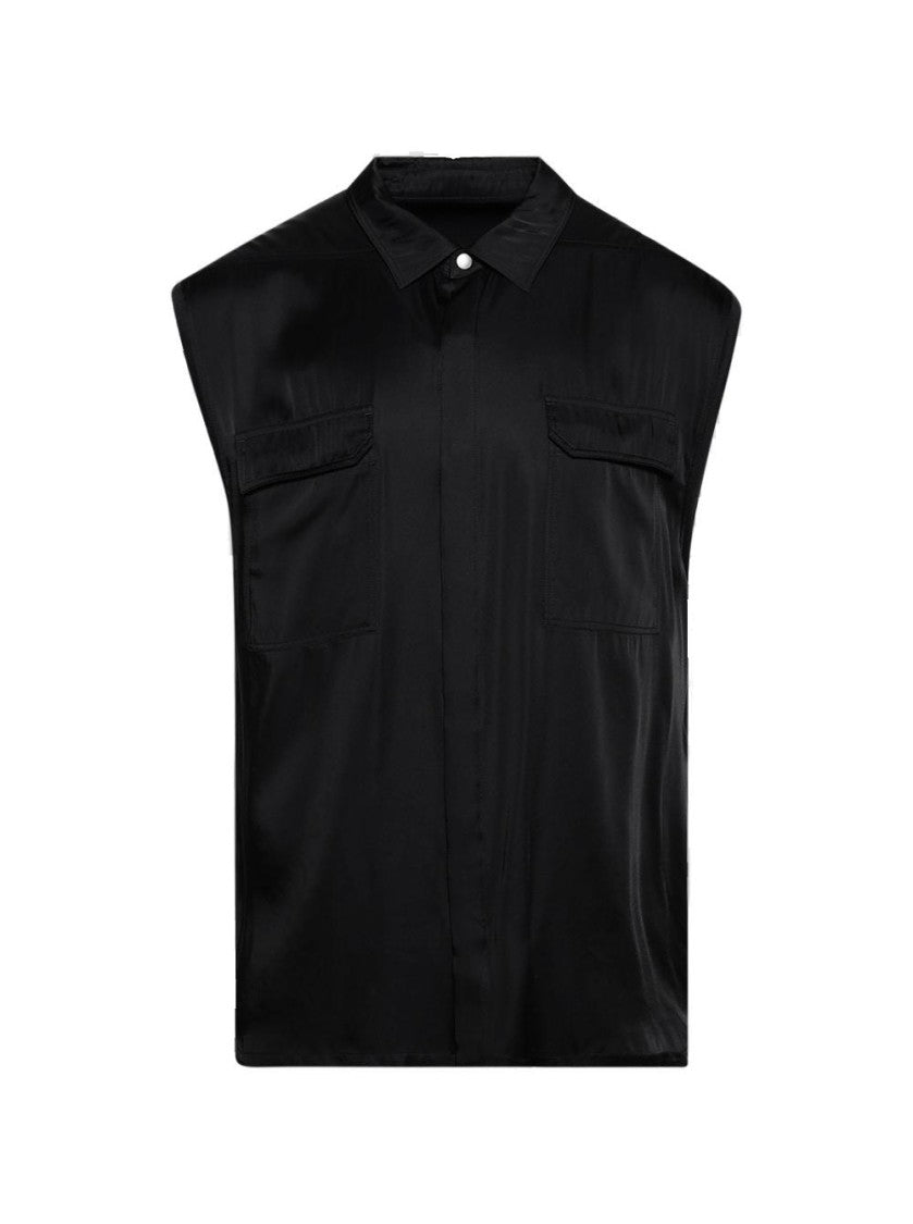 Rick Owens Jumbo Sleeveless Shirt Black