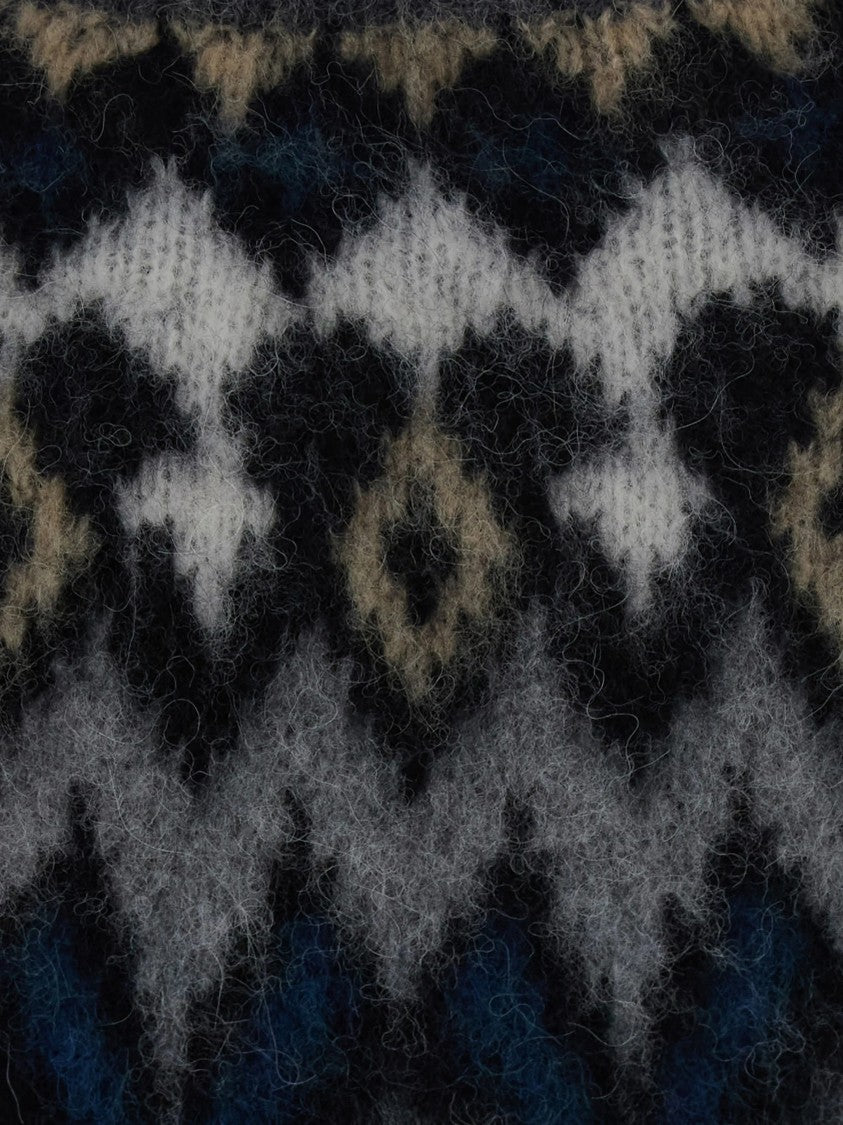 Jucca Jacquard Pattern Crewneck Sweater