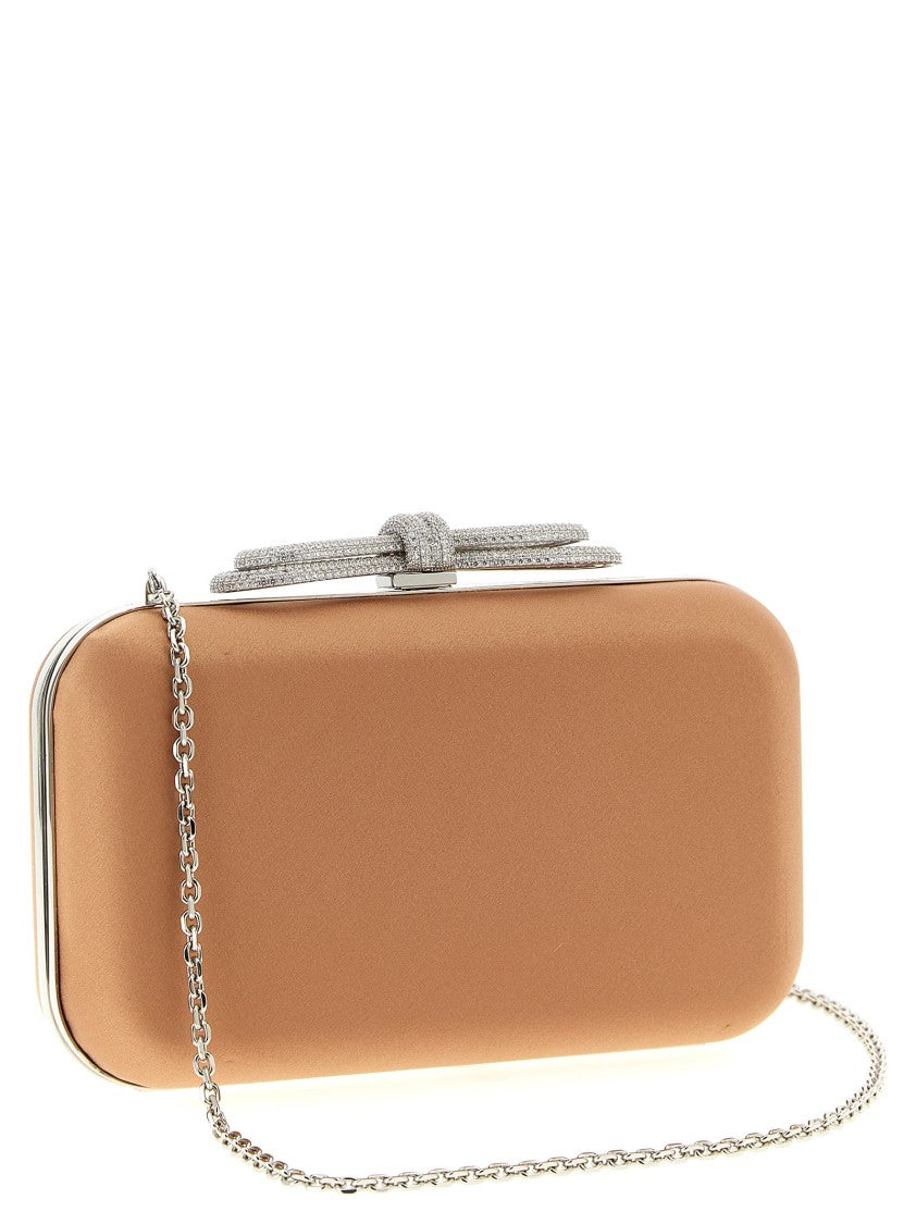 Mach & Mach Double Bow Satin' Clutch