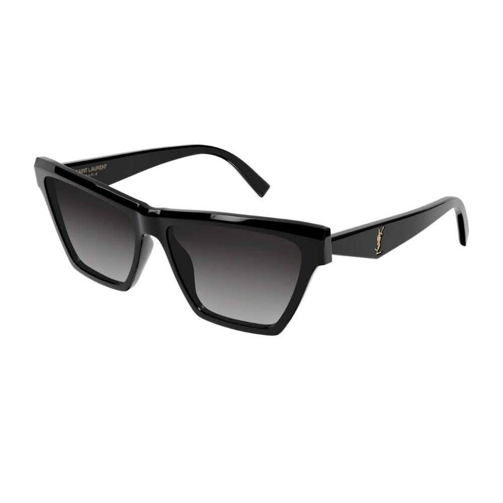 Saint Laurent Sl M103 Linea Monogram Glossy Black Cat-Eye Sunglasses