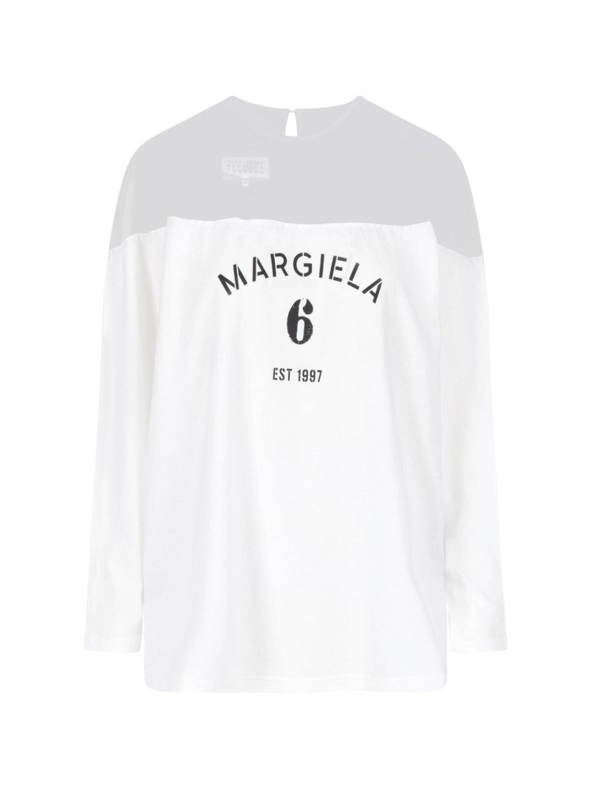 Mm6 By Maison Margiela Long-Sleeve Top With Bold Graphic Print
