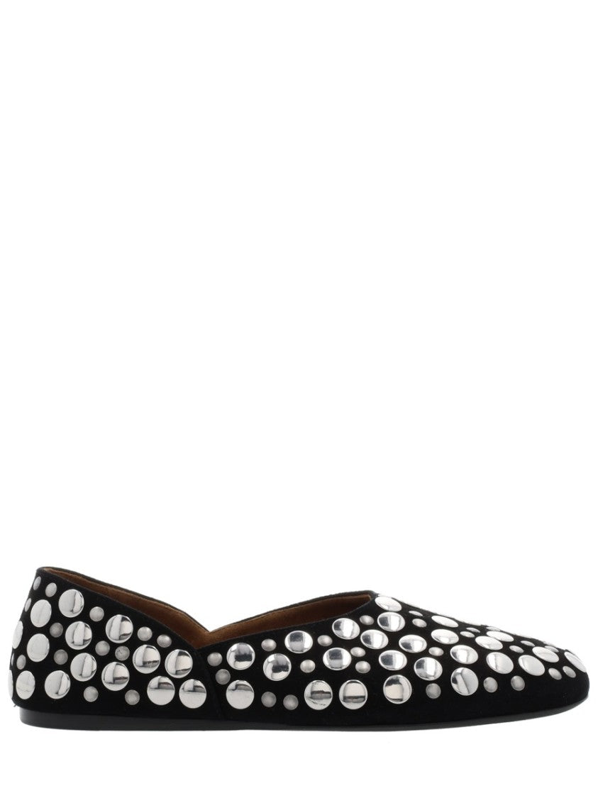 Khaite Jane Silver Studded Flats