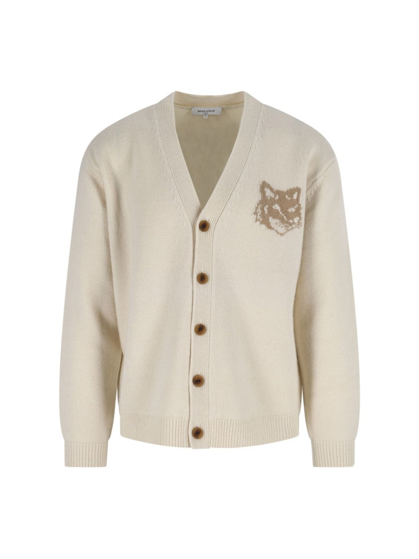 Maison Kitsuné Timeless White Knit Sweater