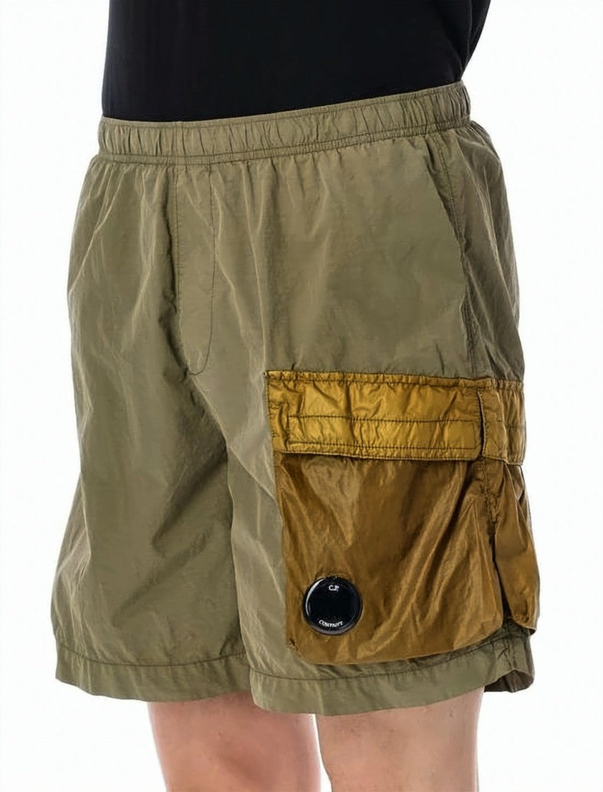 C.P. Company Brown Relaxed Fit Polyamide Shorts